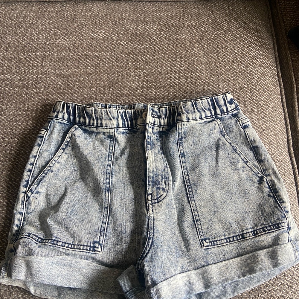 Wild Fable Blue Jean Shorts Elastic Waistband
